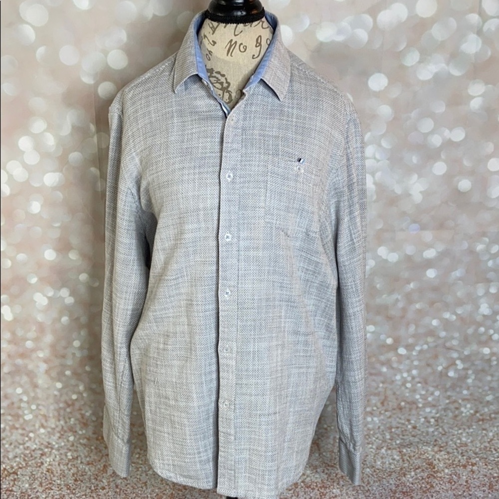 REPORT COLLECTION 𝅺Report Collection Textured Cotton Sport Shirt